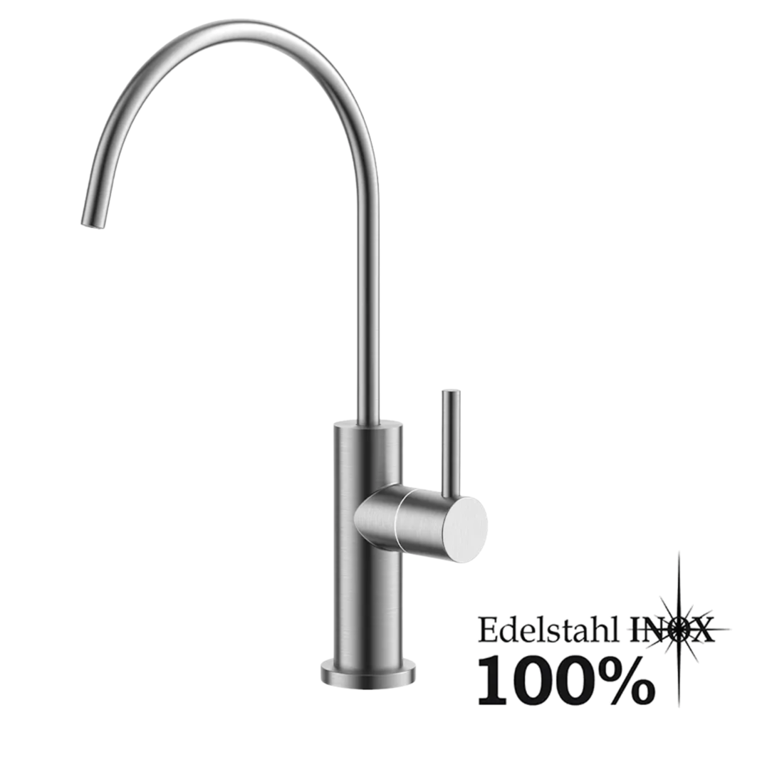 Zusatz-Armatur - 1-Wege-C-Auslauf | gebürstet