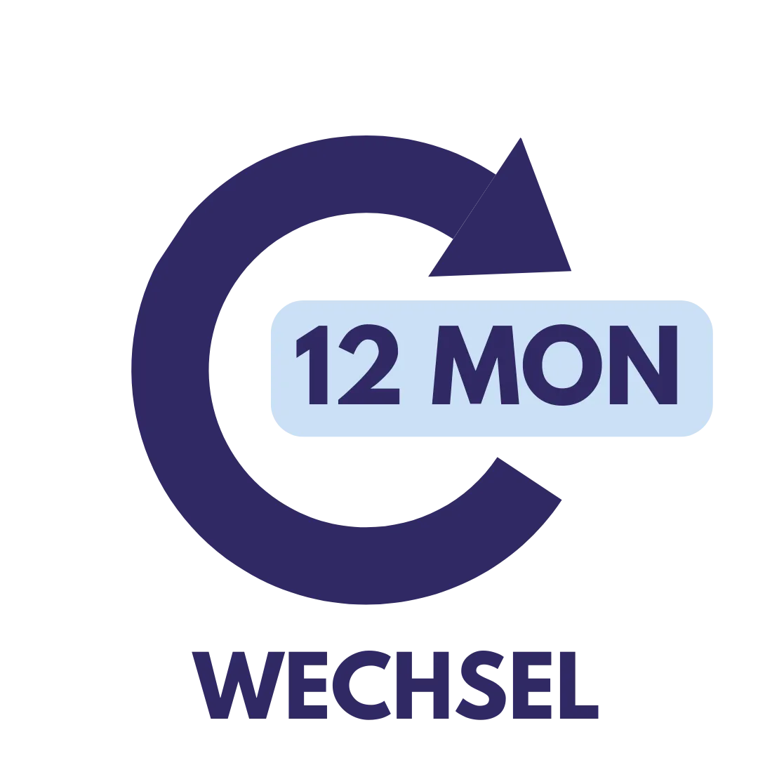 12 Monate Wechsel